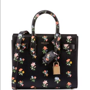 Saint Laurent floral nano tote
